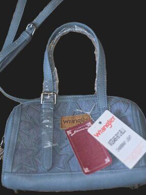 WRANGLER DENIM Blue STARS Women's Crossbody Handbag w adjustable handles NWT